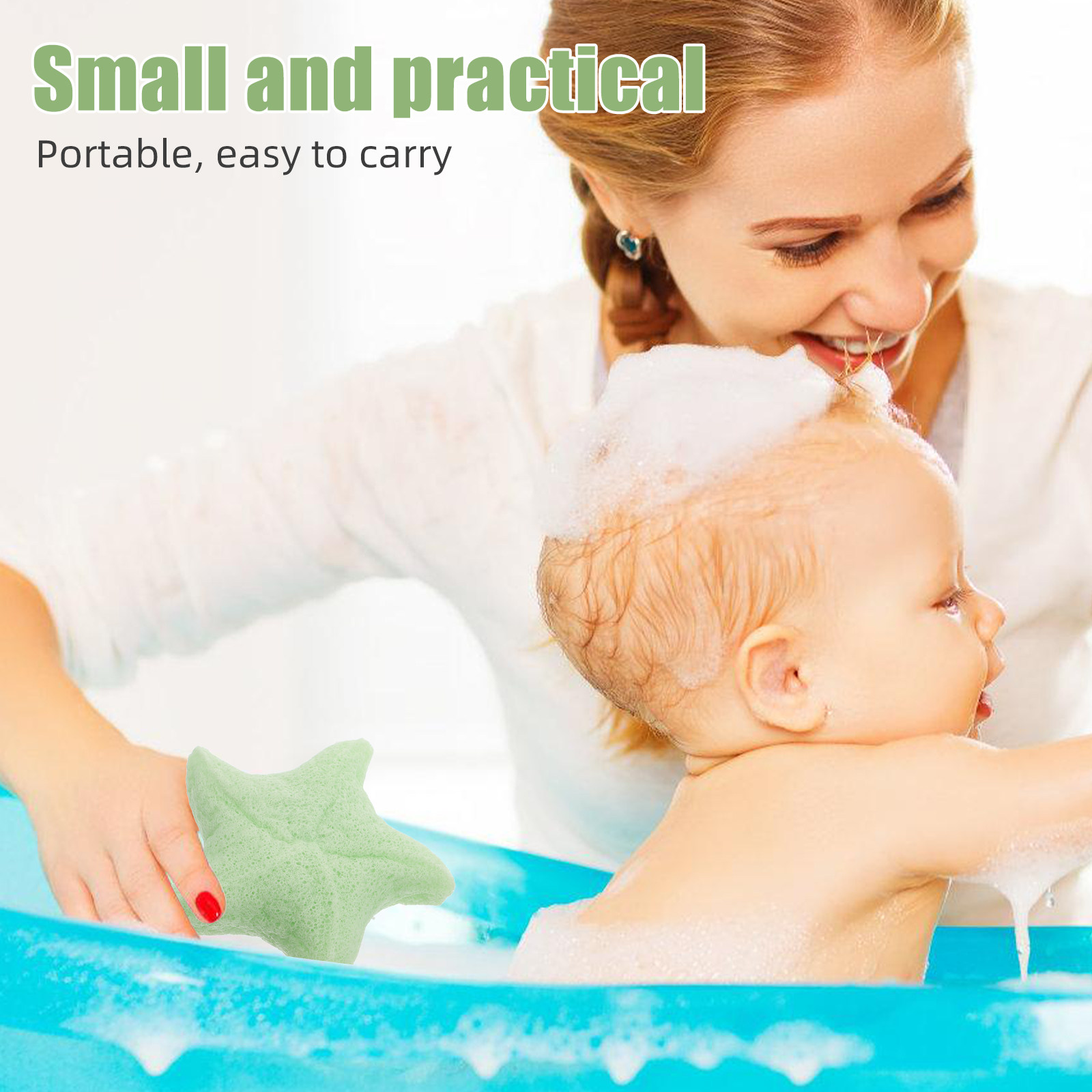 Skincare Newborn - Miękka, naturalna gąbka do kąpieli dla